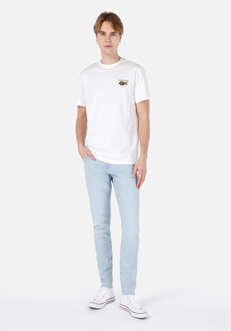 Imagine a Blugi Slim Fit Indigo Pentru Bărbați