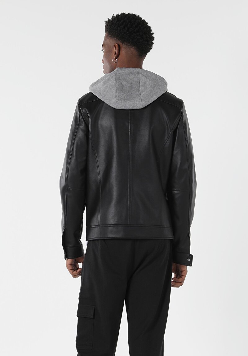 Afișați detalii pentru Jacheta De Barbati Negru Slim Fit  Cl1051157