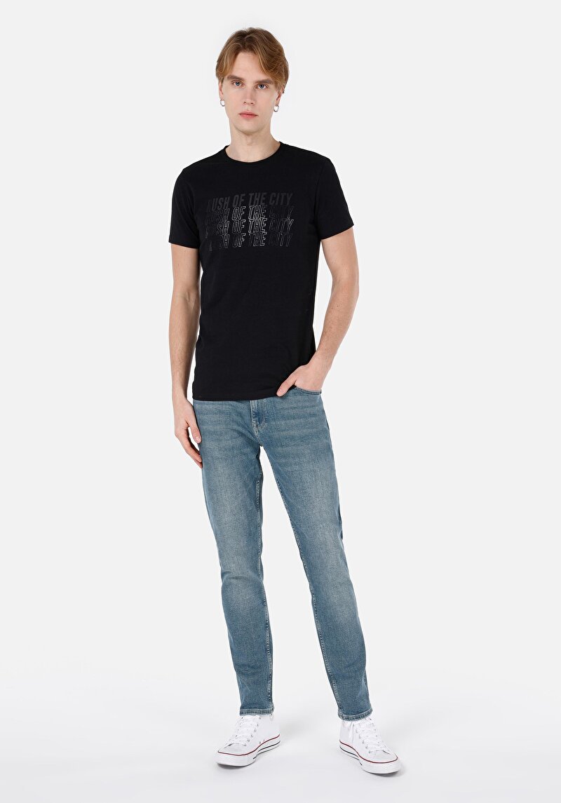 Imagine a Blugi İndigo Pentru Bărbați Regular Fit