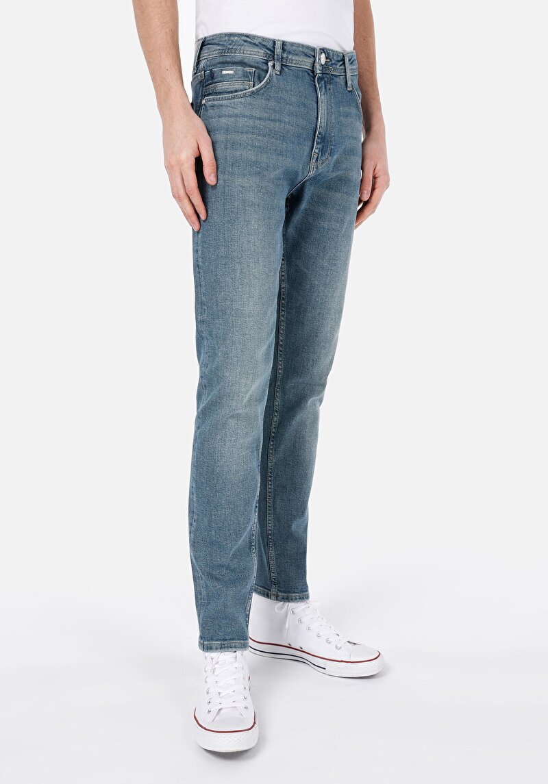 Imagine a Blugi İndigo Pentru Bărbați Regular Fit