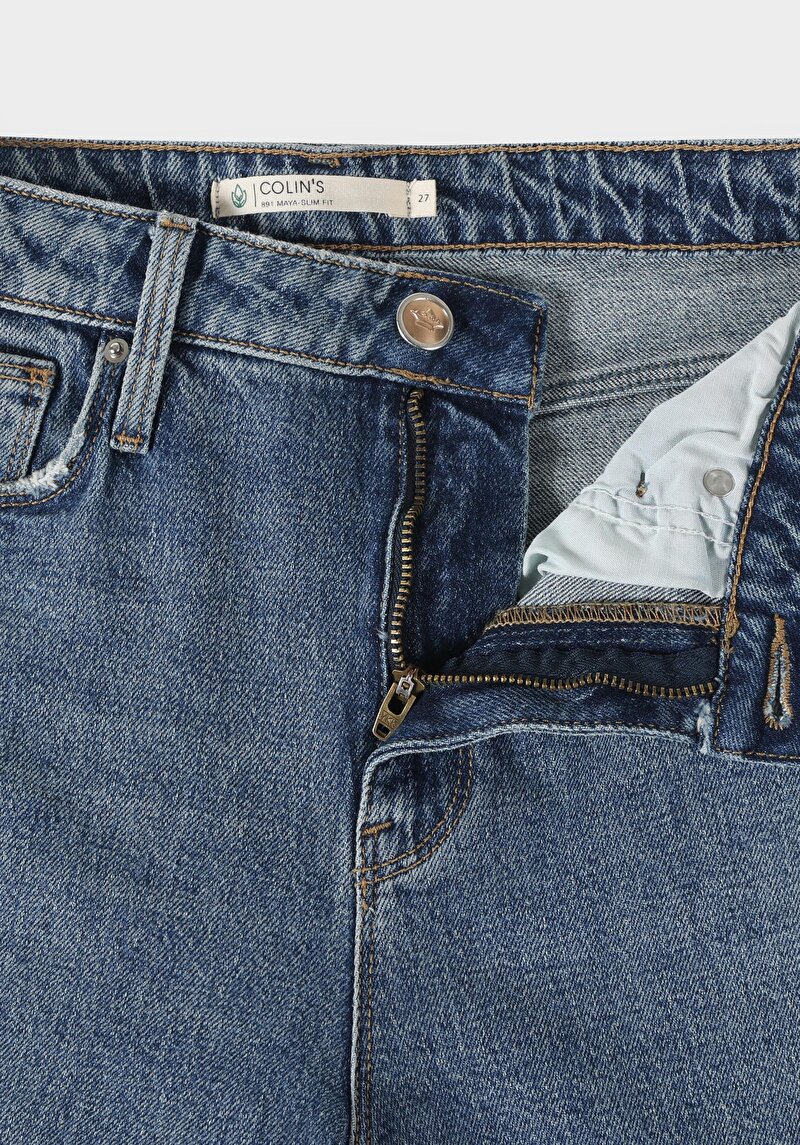 Afișați detalii pentru Pantaloni De Dama Albastru Slim Fit 891 Maya Cl1063493