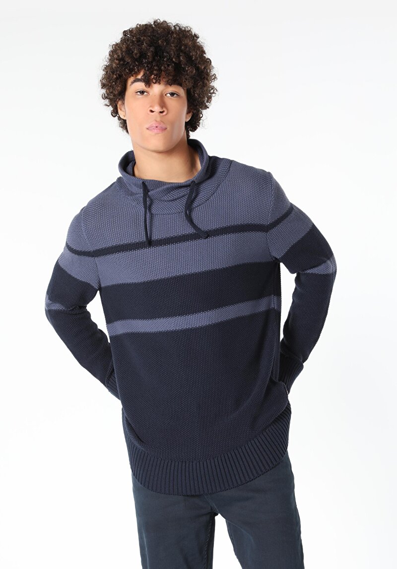 Afișați detalii pentru Pulover De Barbati Albastru Marin   Cl1060228