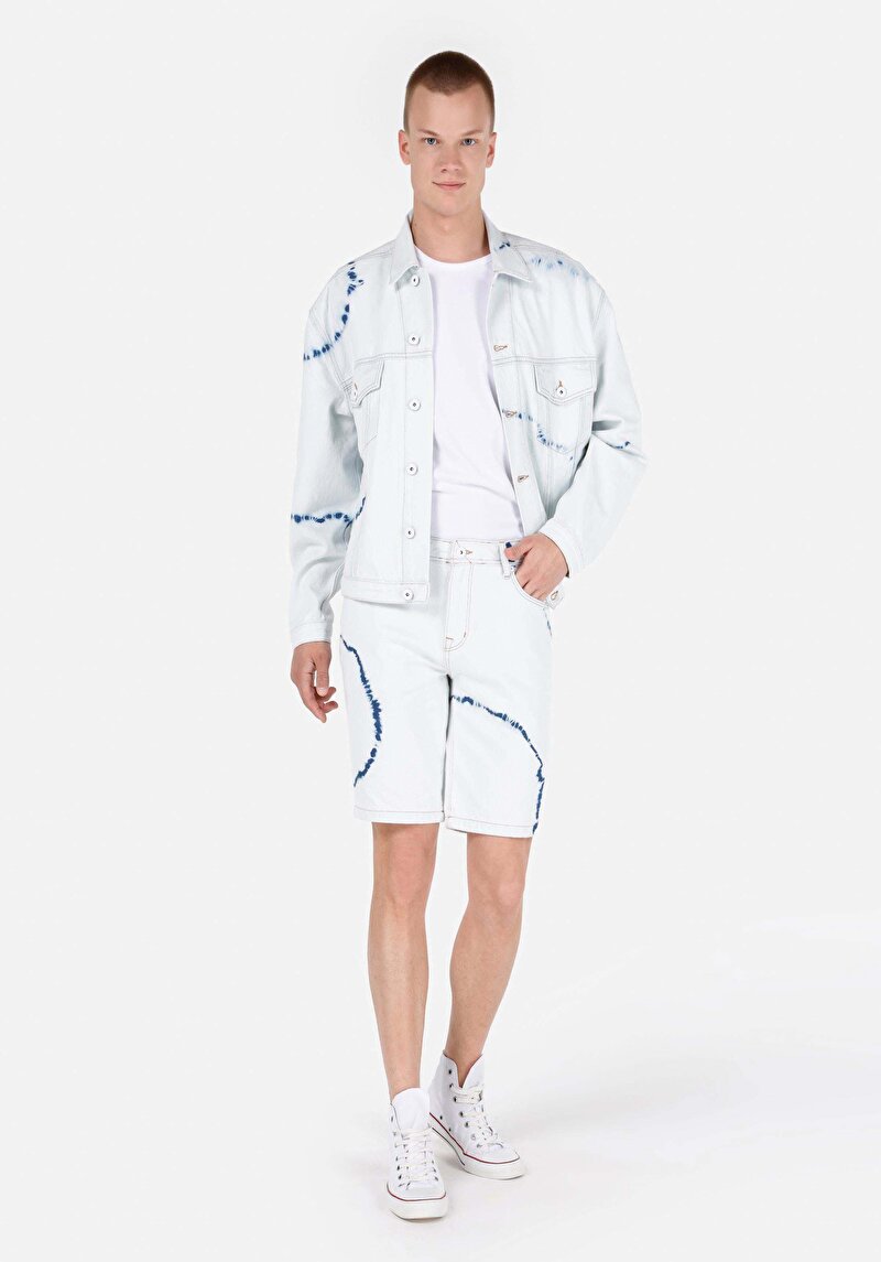 Imagine a Regular Fit Mid Waist Pantaloni Scurți Naturali Pentru Bărbați