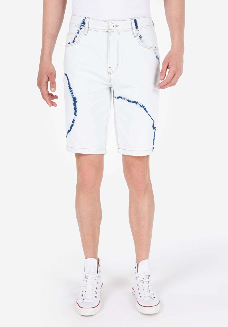 Imagine a Regular Fit Mid Waist Pantaloni Scurți Naturali Pentru Bărbați