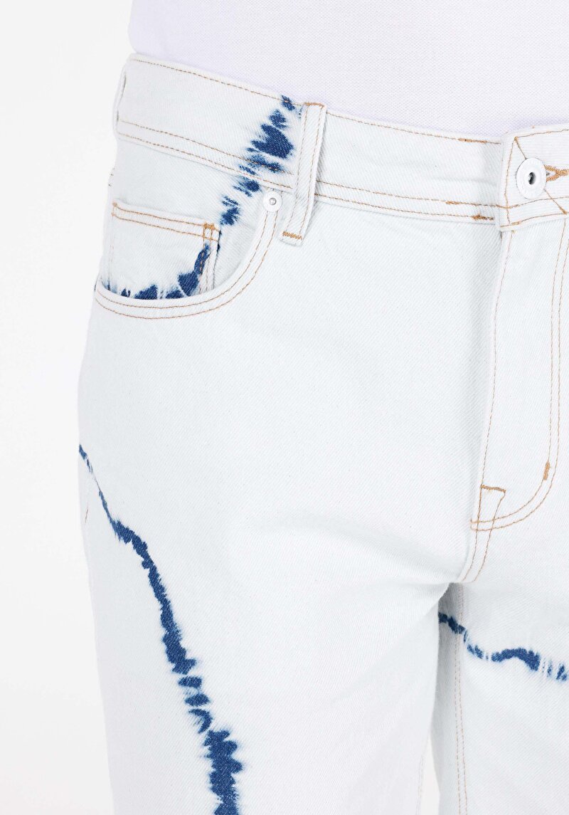 Imagine a Regular Fit Mid Waist Pantaloni Scurți Naturali Pentru Bărbați