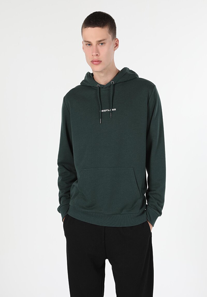 Imagine a Hanorac / Bluza De Barbati Verde Regular Fit  Cl1060232