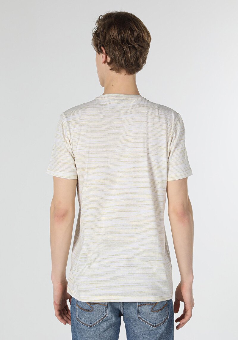 Afișați detalii pentru Tricou Cu Maneca Scurta De Barbati Galben Regular Fit  Cl1058833