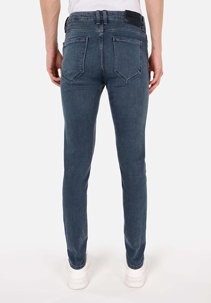 Imagine a Pantaloni De Barbati Albastru Inchis Slim Fit 041 Danny Cl1070530