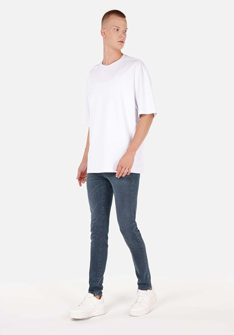 Imagine a Pantaloni De Barbati Albastru Inchis Slim Fit 041 Danny Cl1070530