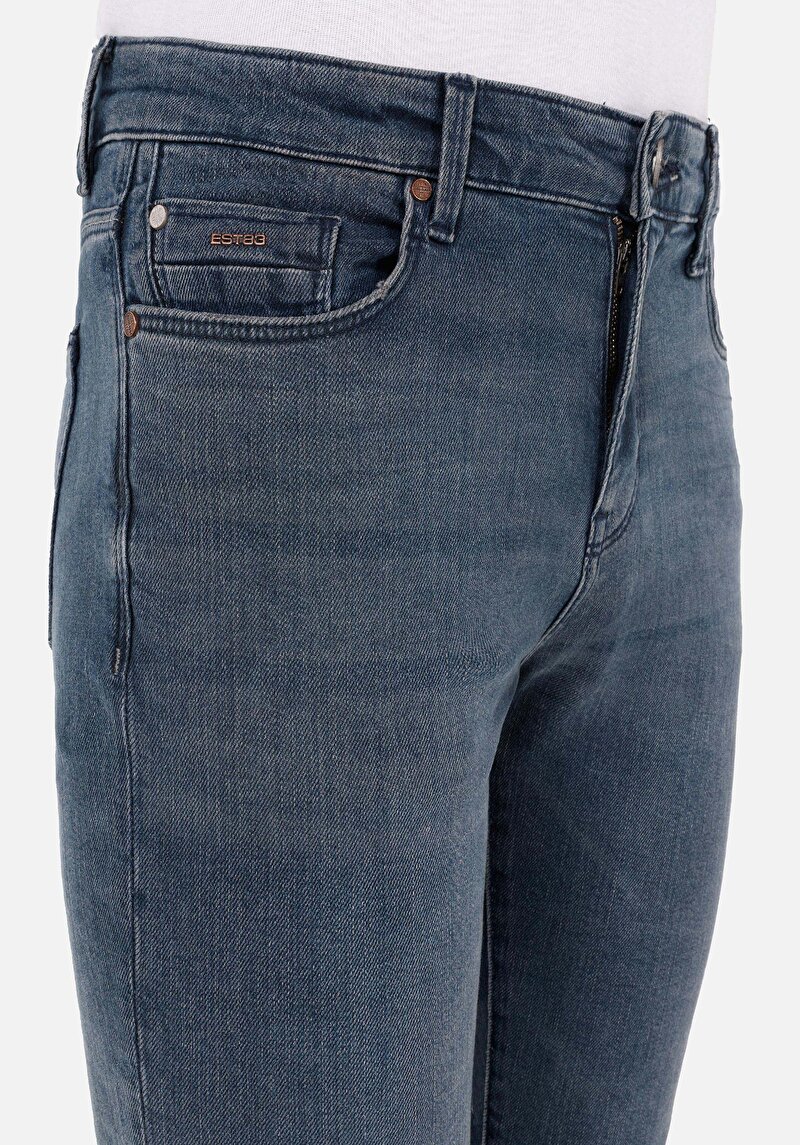 Afișați detalii pentru Pantaloni De Barbati Albastru Inchis Slim Fit 041 Danny Cl1070530