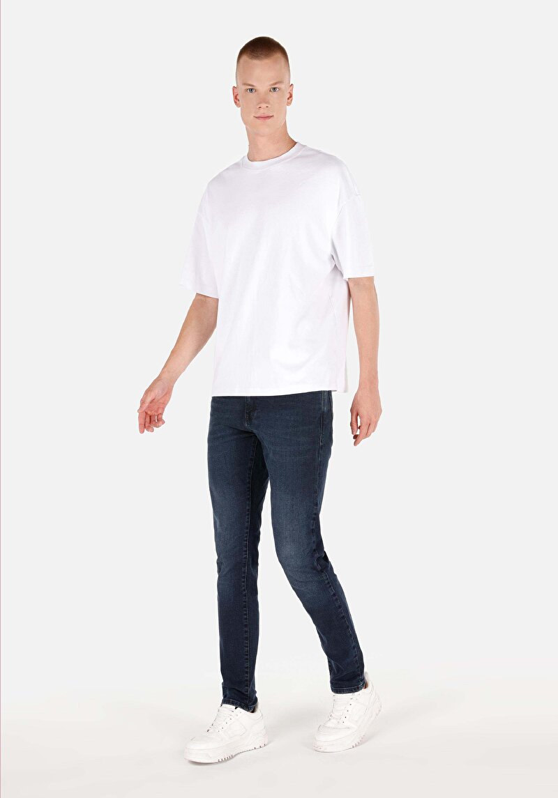 Imagine a Pantaloni De Barbati Albastru Inchis Slim Fit 041 Danny Cl1070531