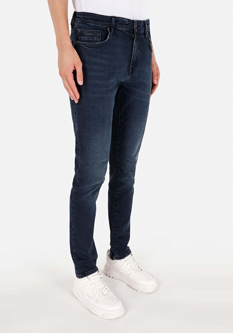 Imagine a Pantaloni De Barbati Albastru Inchis Slim Fit 041 Danny Cl1070531