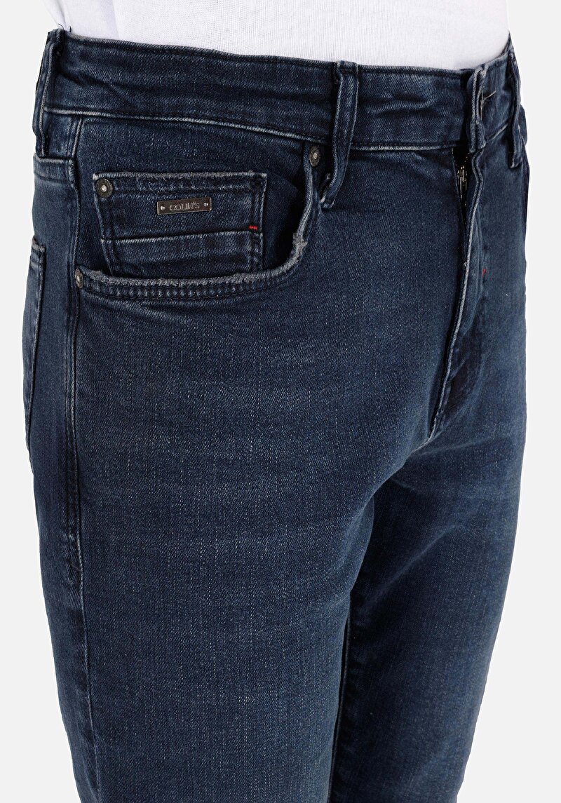 Afișați detalii pentru Pantaloni De Barbati Albastru Inchis Slim Fit 041 Danny Cl1070531