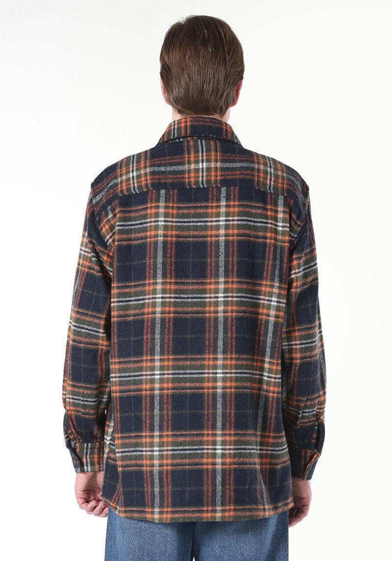 Imagine a Camasa Cu Maneca Lunga De Barbati Portocaliu Comfort Fit Cl1061649