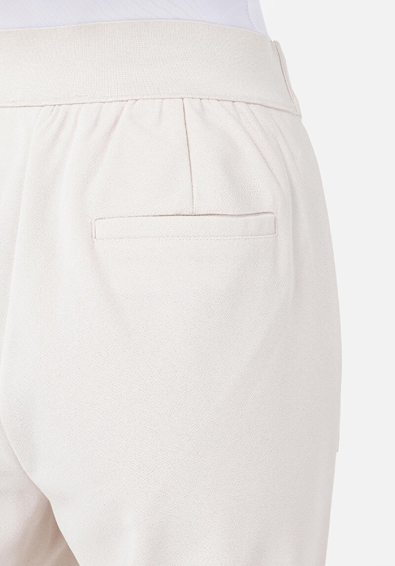 Afișați detalii pentru Regular Fit Talie Medie Drept Pantaloni De Trening Ecru Pentru Femei