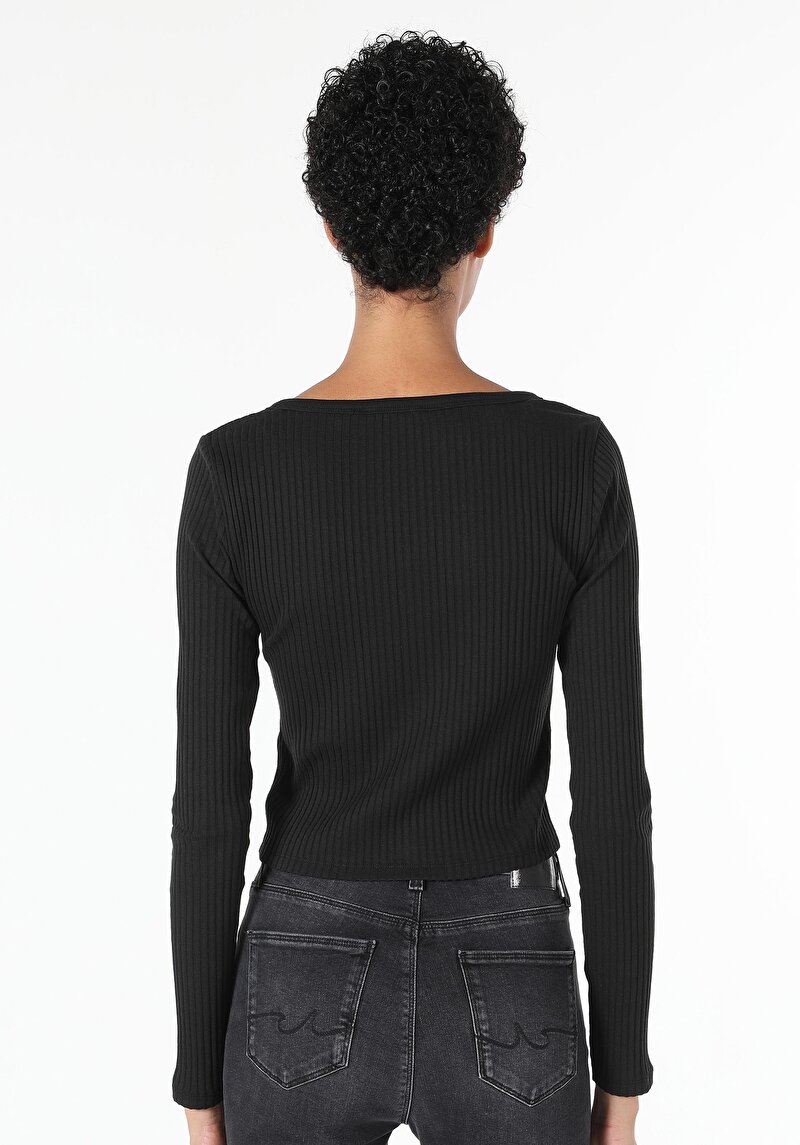 Afișați detalii pentru Tricou Cu Maneca Lunga De Dama Negru   Cl1060272