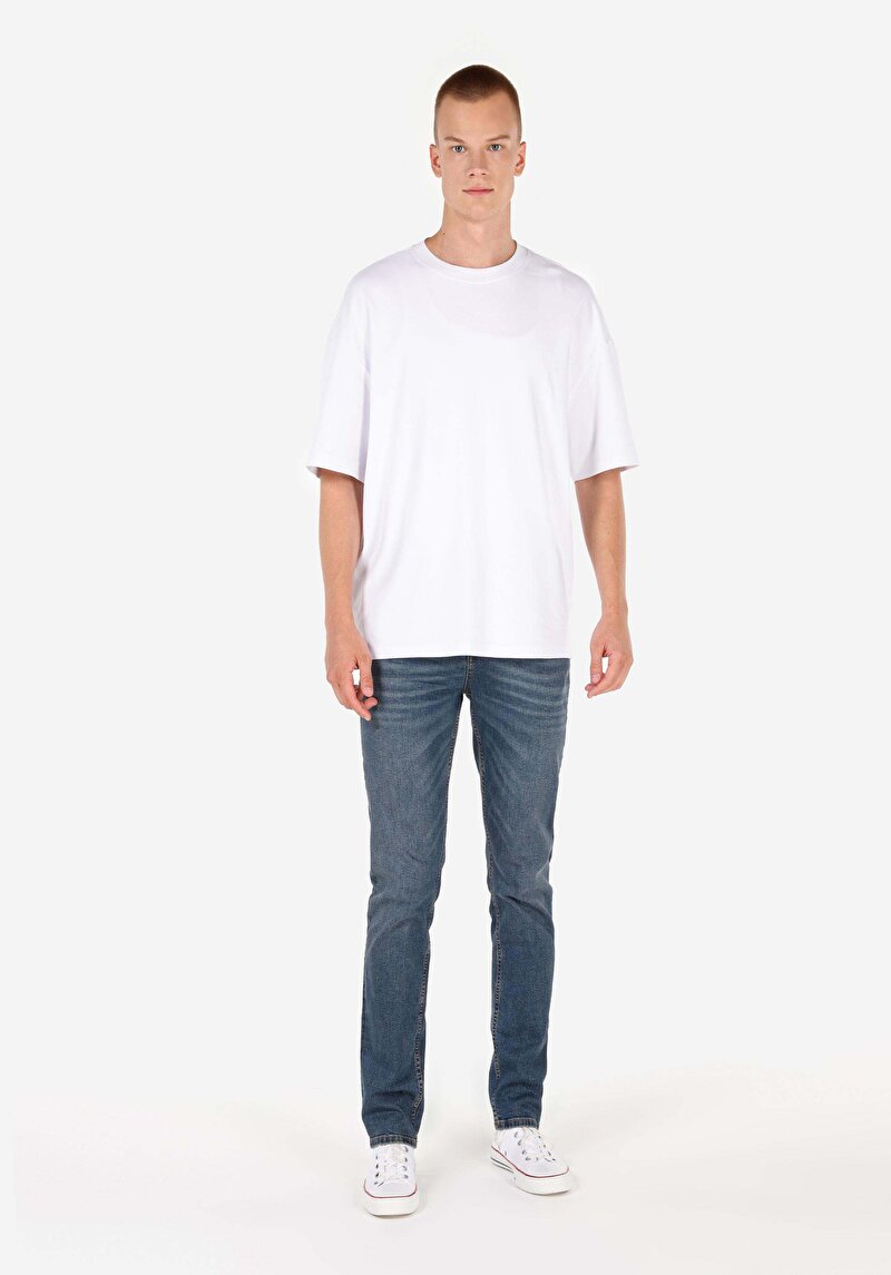 Imagine a Pantaloni De Barbati Albastru Straight Fit 044 Karl Cl1070544