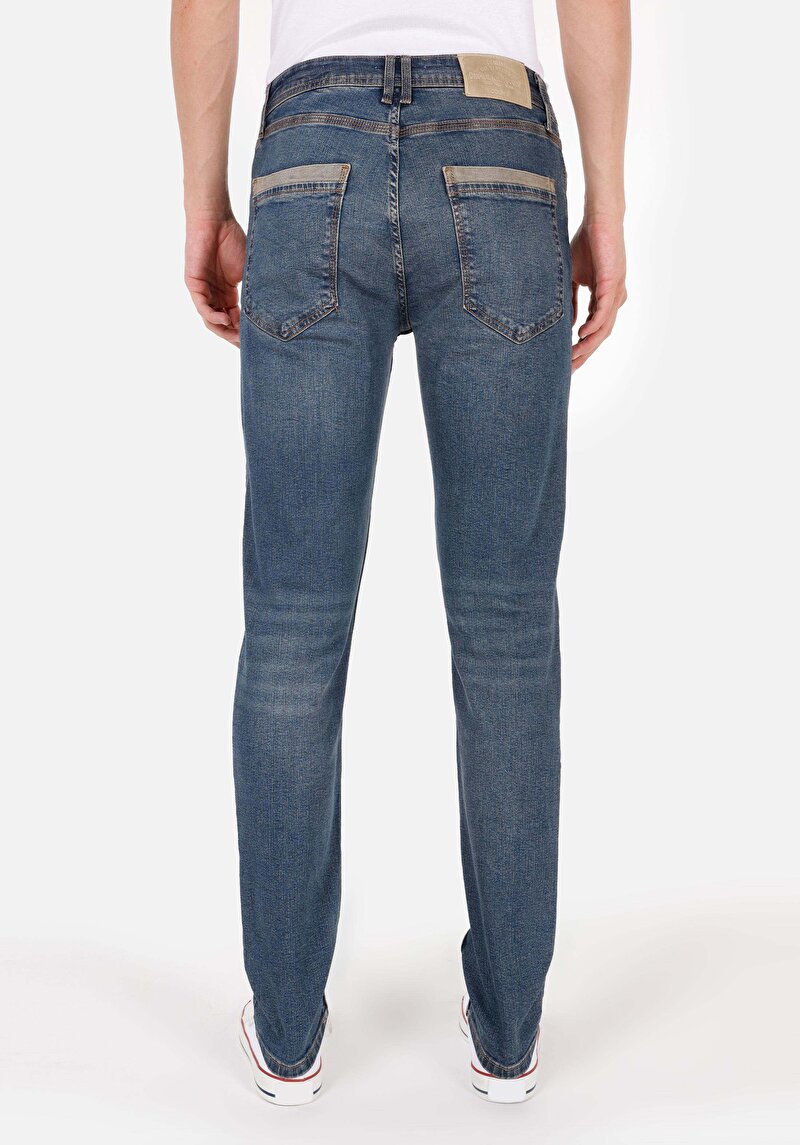 Imagine a Pantaloni De Barbati Albastru Straight Fit 044 Karl Cl1070544