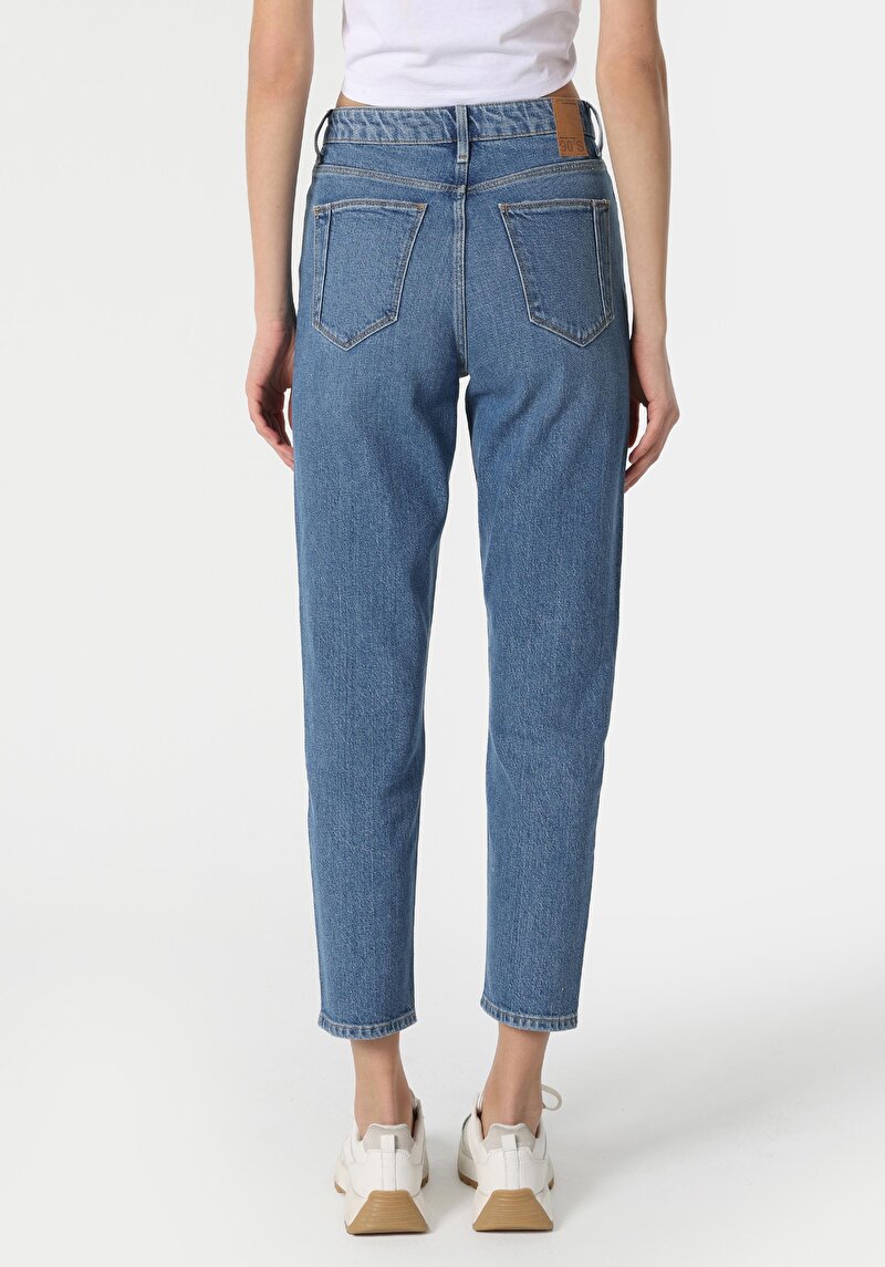 Imagine a Pantaloni De Dama Albastru Mom Fit 896 Maria Cl1063499