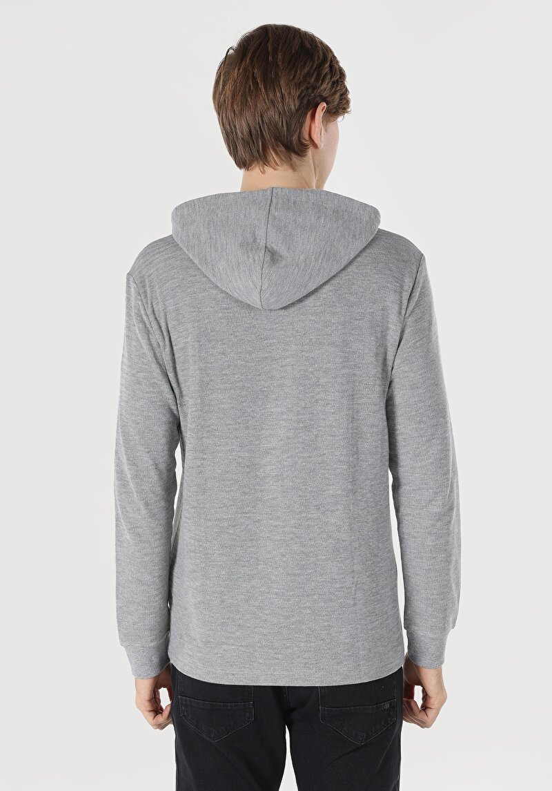 Imagine a Tricou Cu Maneca Lunga De Barbati Gri Cl1061693