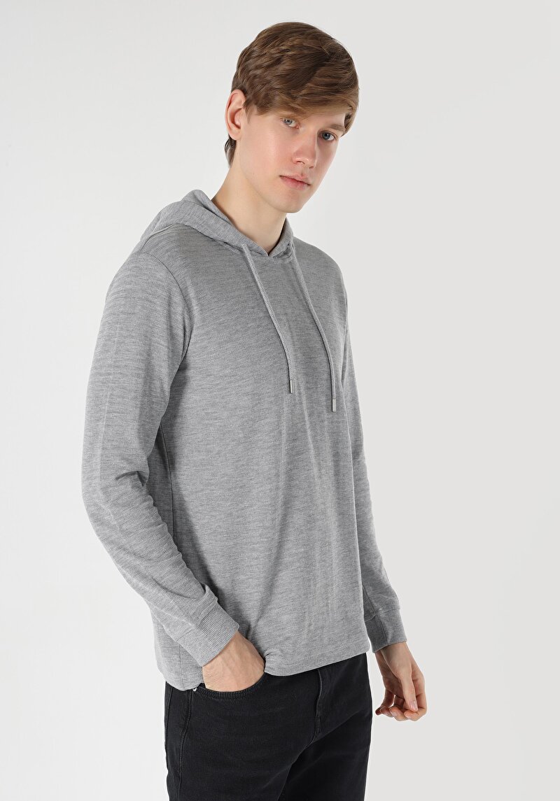 Imagine a Tricou Cu Maneca Lunga De Barbati Gri Cl1061693