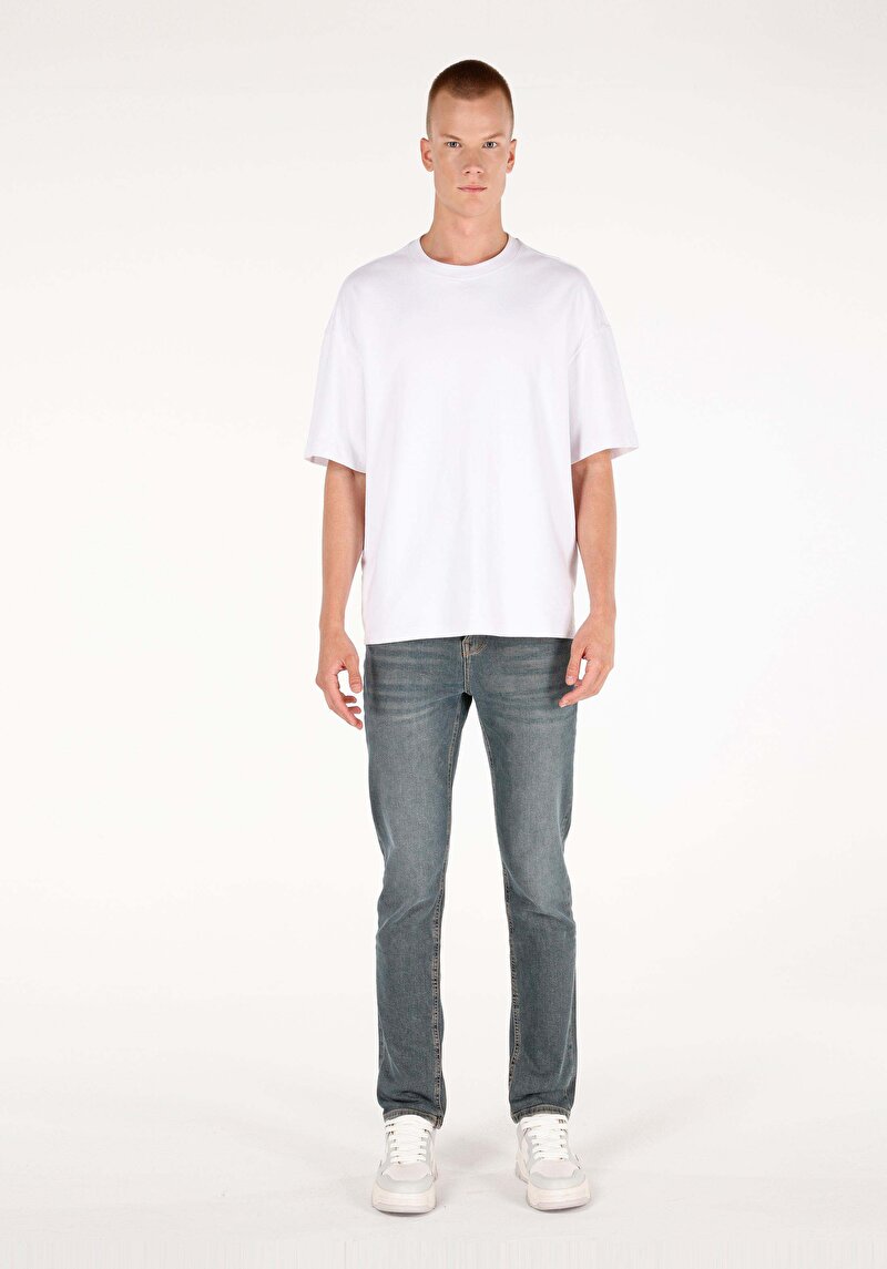 Imagine a Pantaloni De Barbati Albastru Inchis Straight Fit 044 Karl Cl1070555