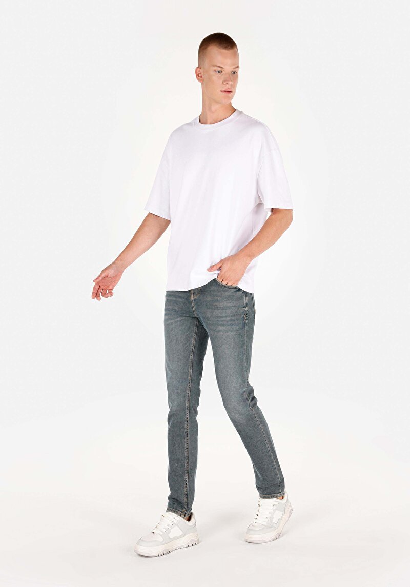 Imagine a Pantaloni De Barbati Albastru Inchis Straight Fit 044 Karl Cl1070555