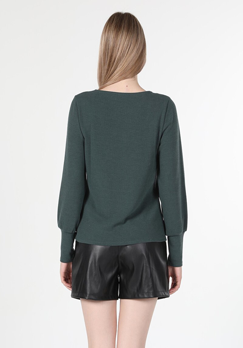 Imagine a Tricou Cu Maneca Lunga De Dama Verde Cl1060294