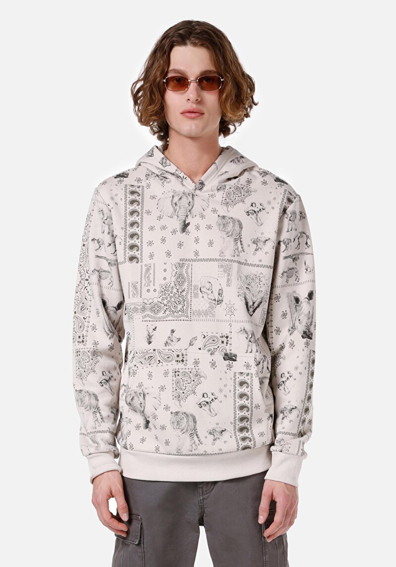 Imagine a Hanorac / Bluza De Barbati Bej Regular Fit  Cl1061752