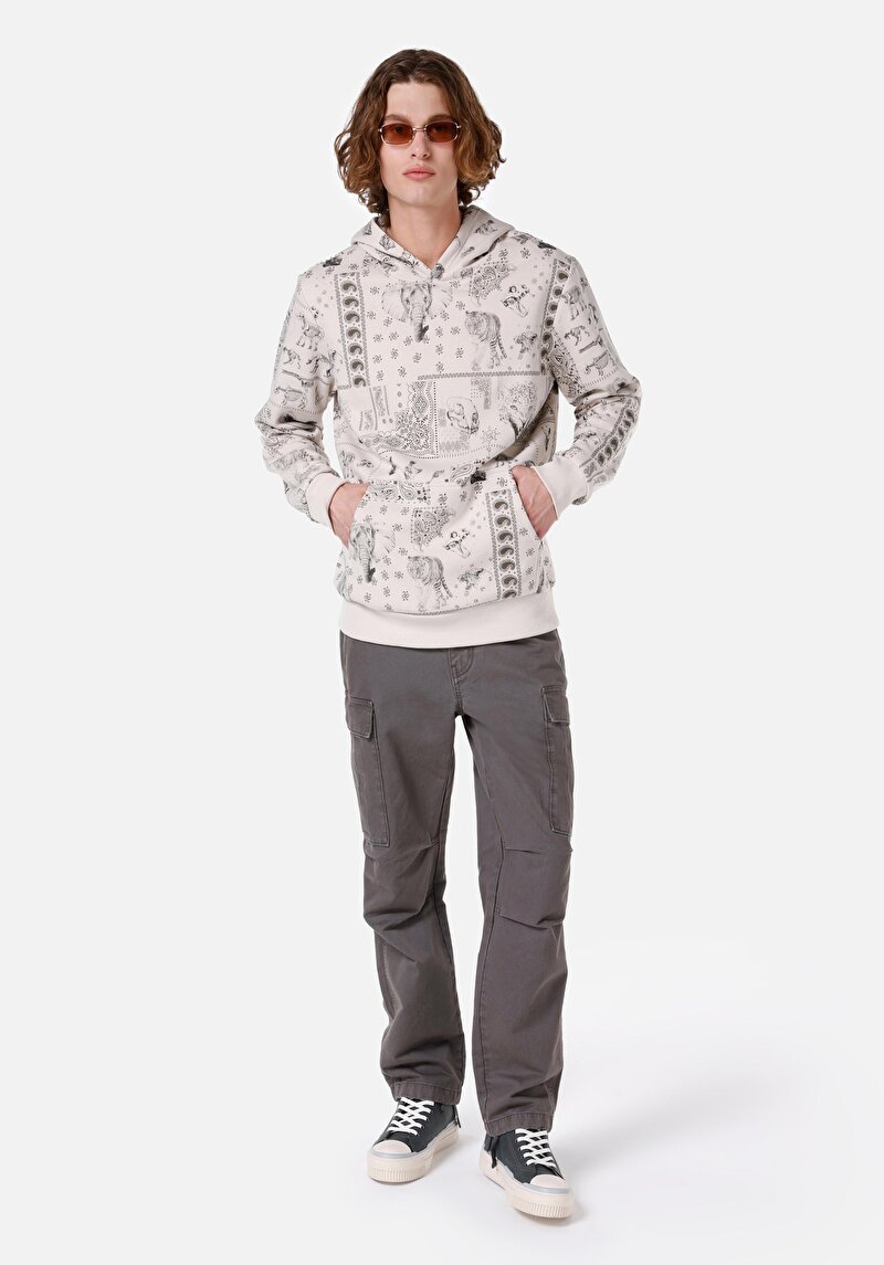 Imagine a Hanorac / Bluza De Barbati Bej Regular Fit Cl1061752