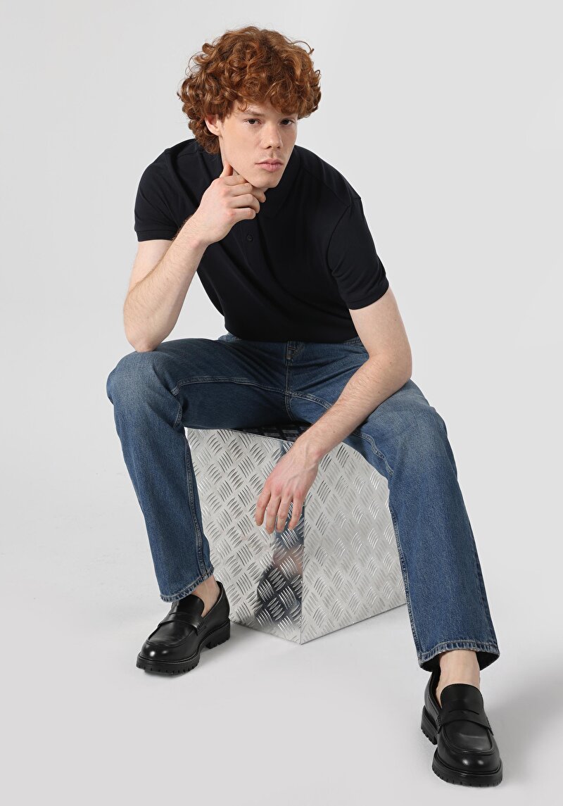 Imagine a Pantaloni De Barbati Albastru Regular Fit 045 David Cl1063525