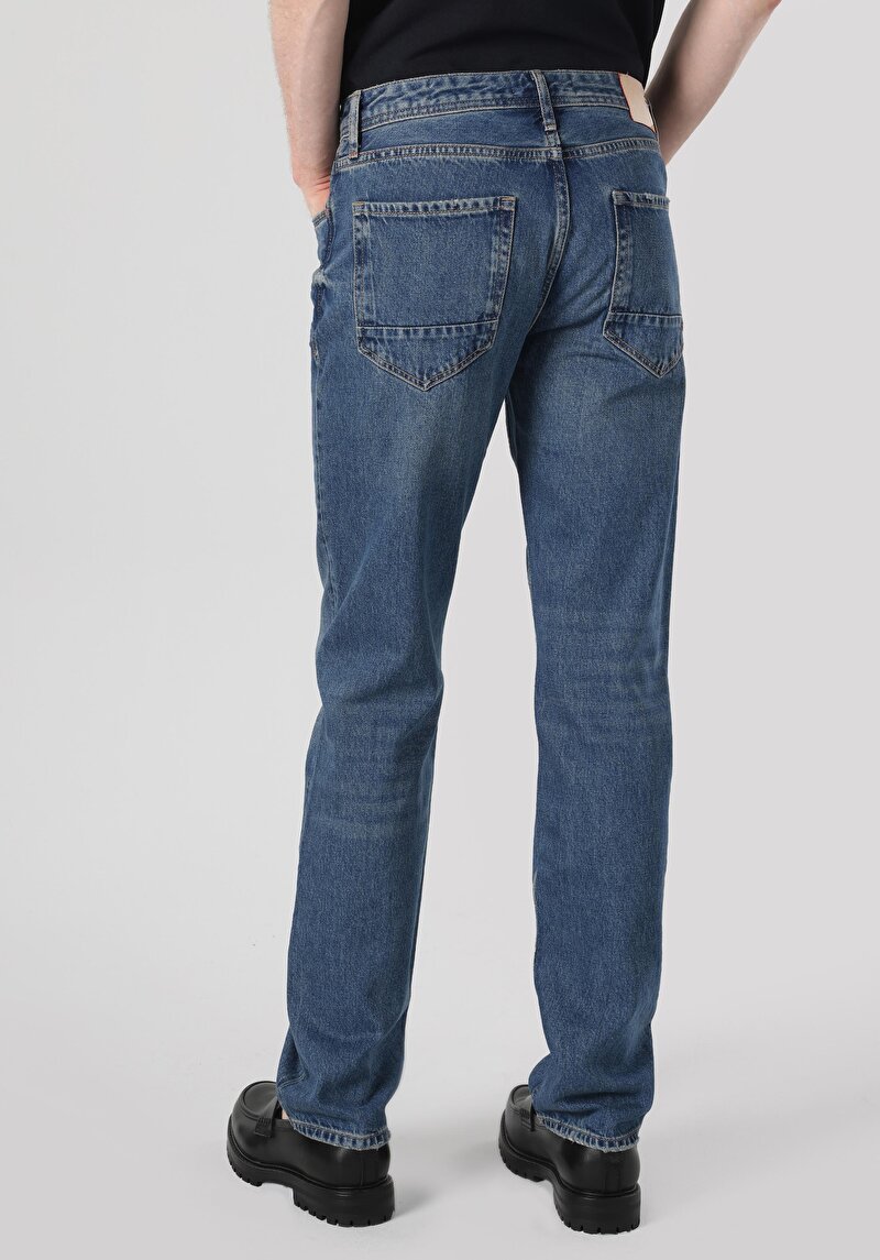 Imagine a Pantaloni De Barbati Albastru Regular Fit 045 David Cl1063525