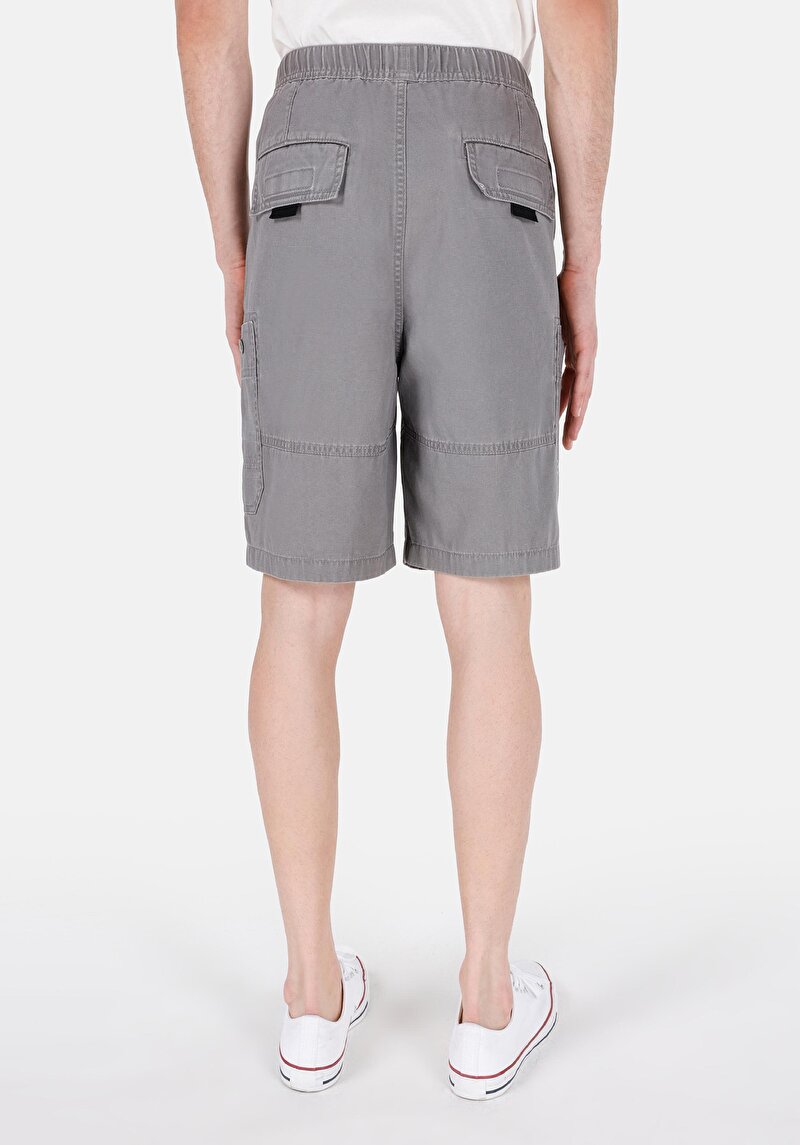 Imagine a Pantaloni Scurți Gri Pentru Bărbați Comfort Fit Mid Waist Straight