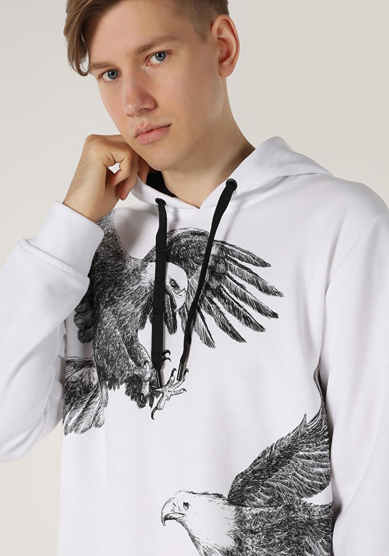 Imagine a Hanorac / Bluza De Barbati Alb   Cl1061757