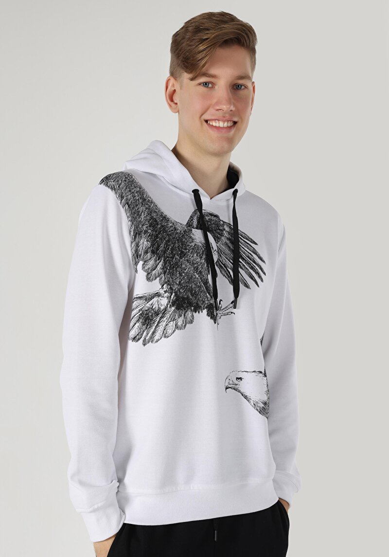 Imagine a Hanorac / Bluza De Barbati Alb Cl1061757