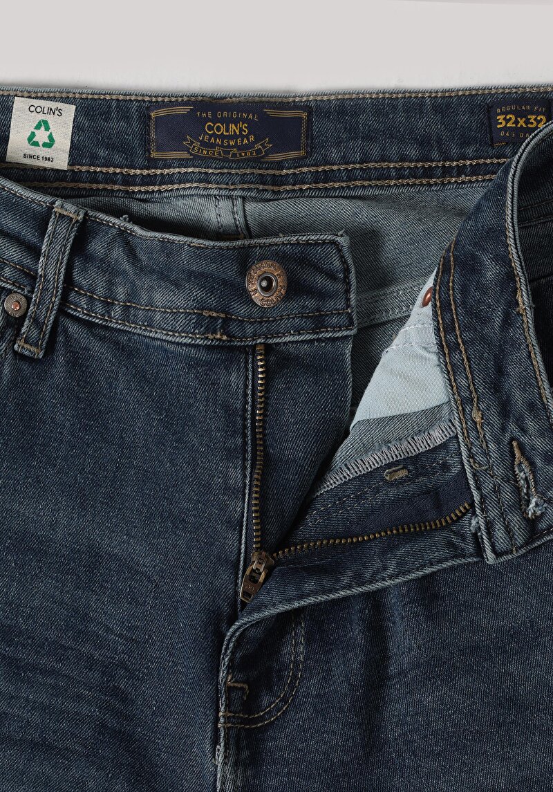 Afișați detalii pentru Pantaloni De Barbati Albastru Regular Fit 045 David Cl1063538