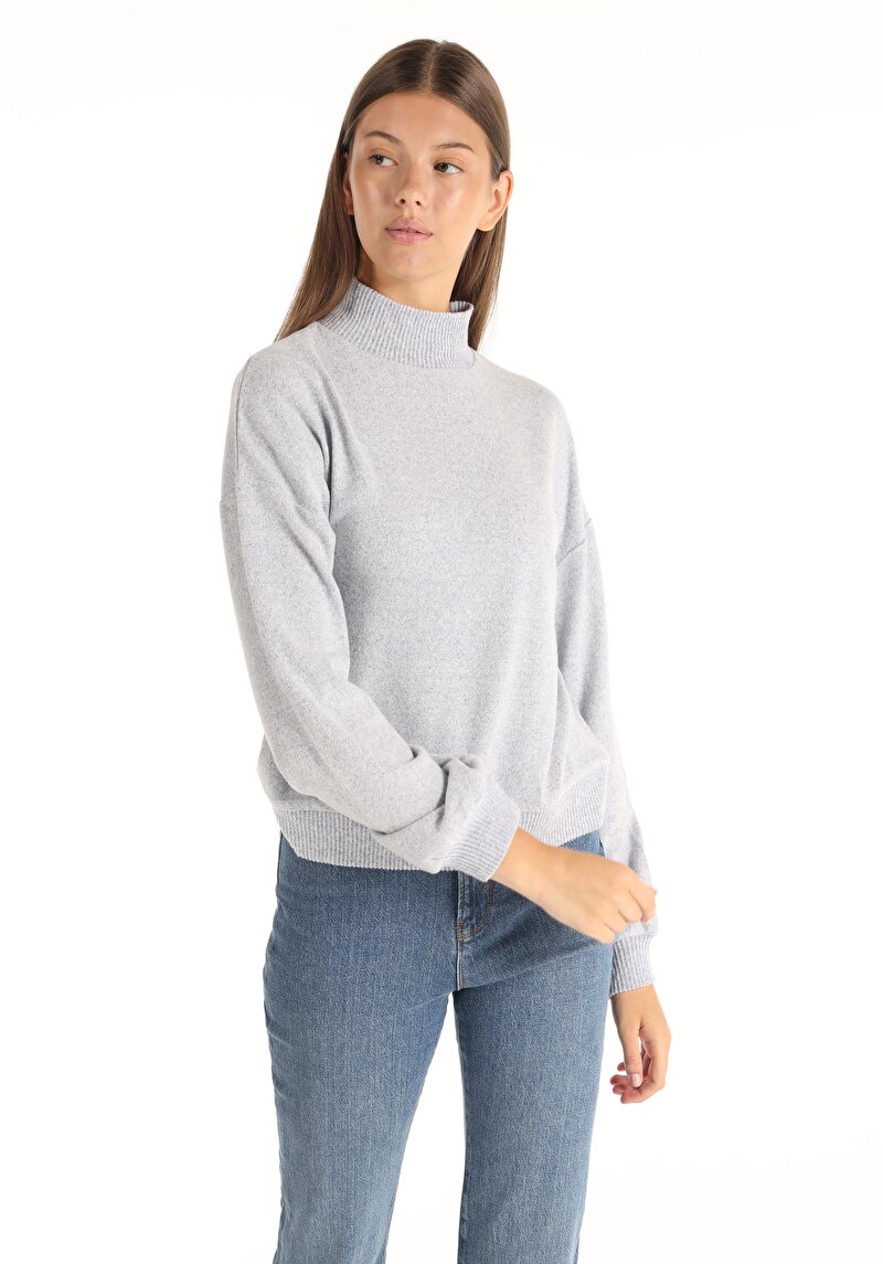 Imagine a Tricou Cu Maneca Lunga De Dama Albastru Regular Fit  Cl1055475