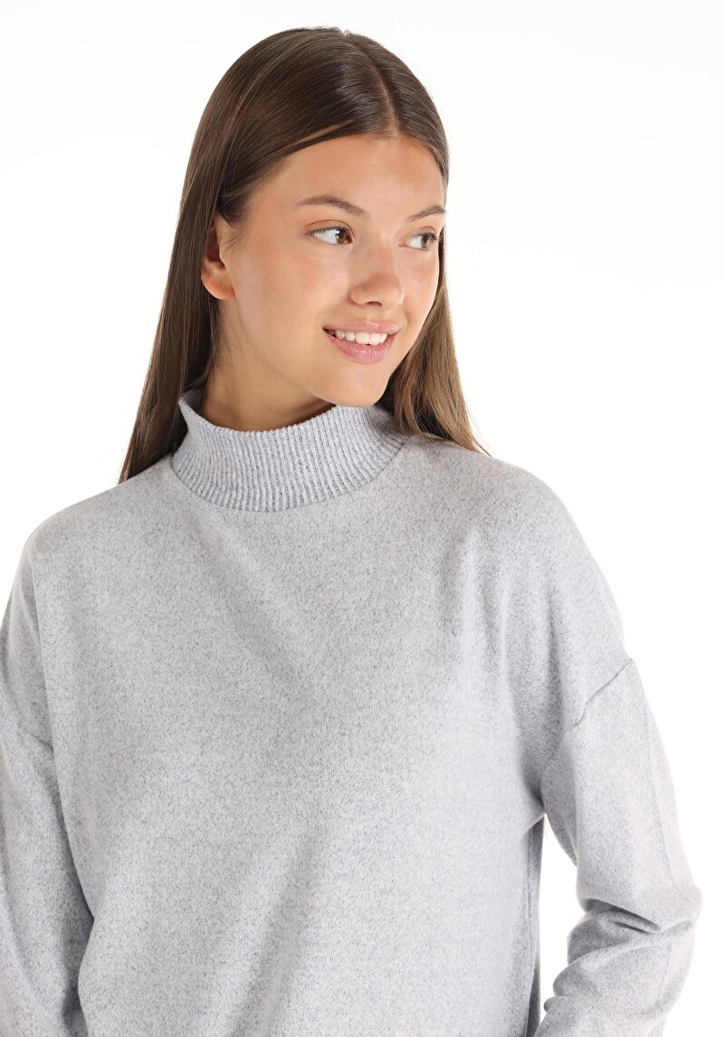 Afișați detalii pentru Tricou Cu Maneca Lunga De Dama Albastru Regular Fit  Cl1055475