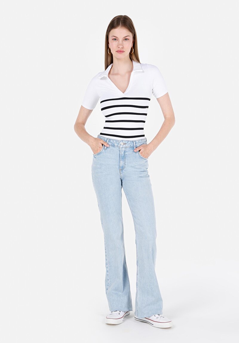 Imagine a Pantaloni De Dama Albastru Slim Fit  Cl1069650