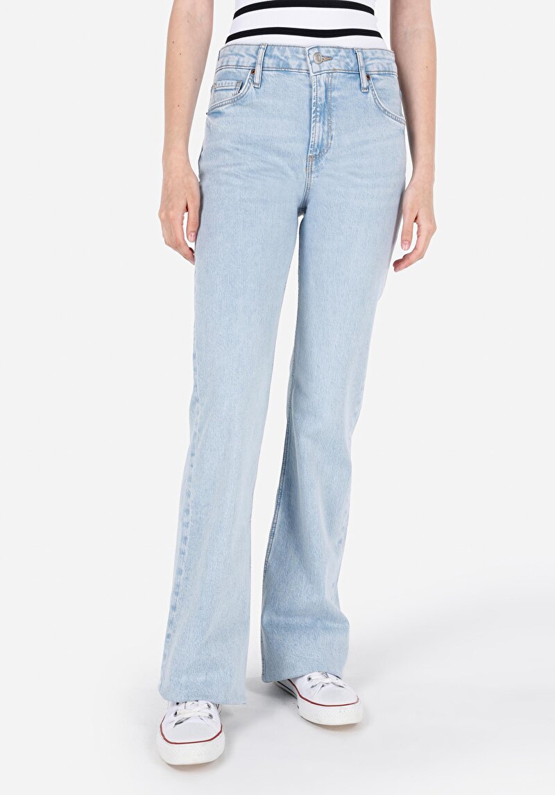 Afișați detalii pentru Pantaloni De Dama Albastru Slim Fit  Cl1069650