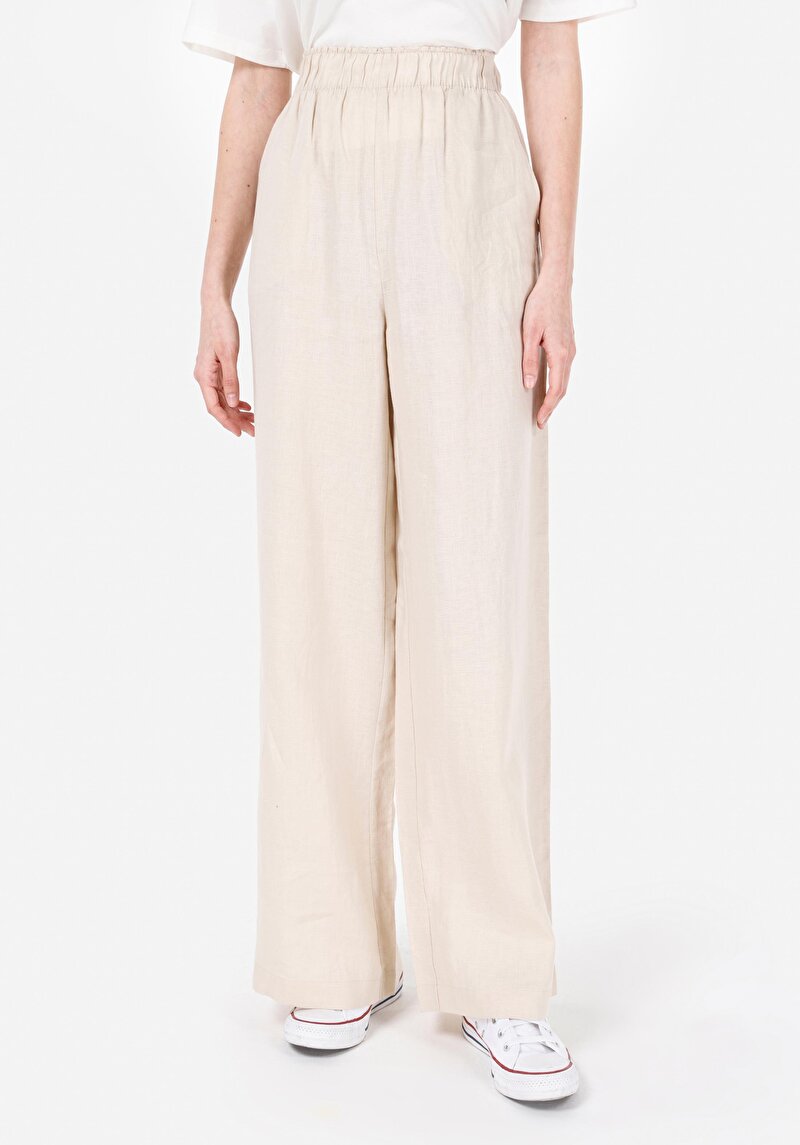 Imagine a Pantaloni De Dama Ecru Regular Fit Cl1068233