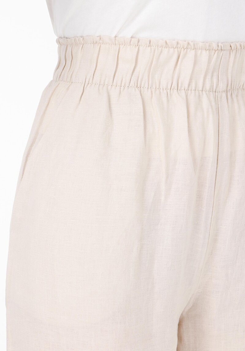 Afișați detalii pentru Pantaloni De Dama Ecru Regular Fit  Cl1068233