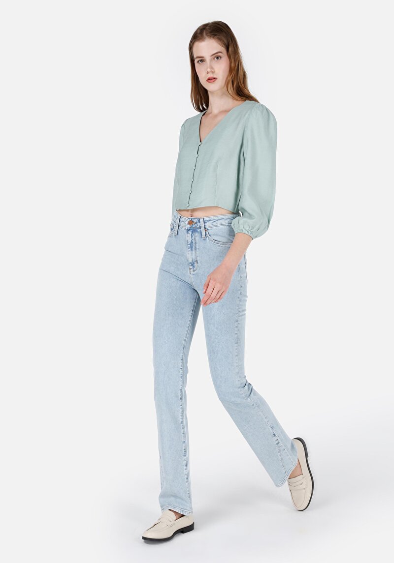 Imagine a Pantaloni De Dama Albastru Slim Fit 797 Adel Cl1069671