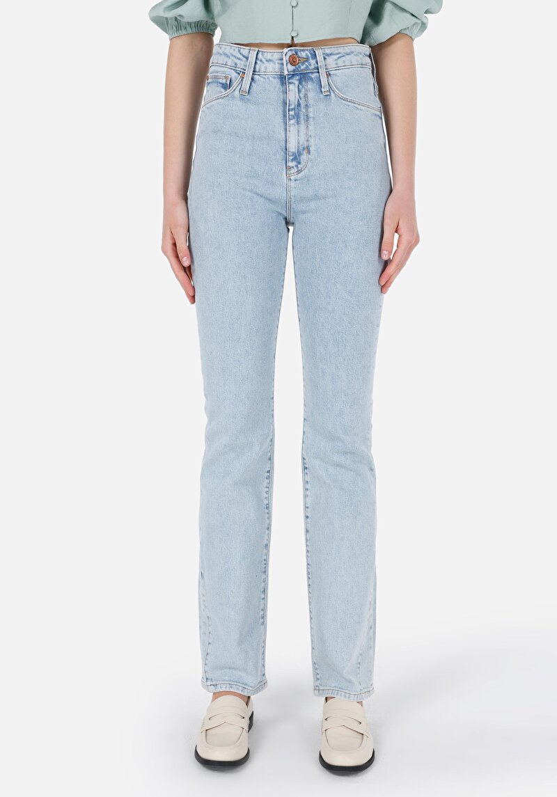 Afișați detalii pentru Pantaloni De Dama Albastru Slim Fit 797 Adel Cl1069671