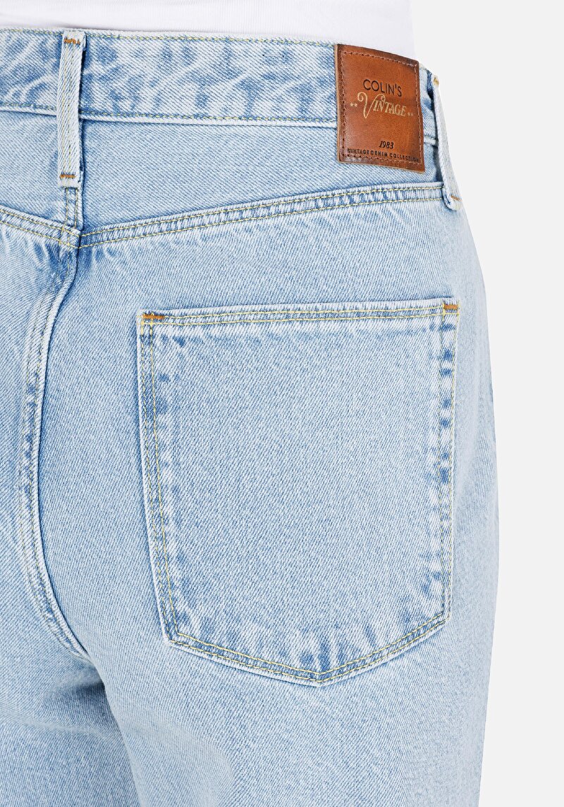 Afișați detalii pentru Pantaloni De Dama Albastru Boyfriend Fit 893 Julia Cl1069674