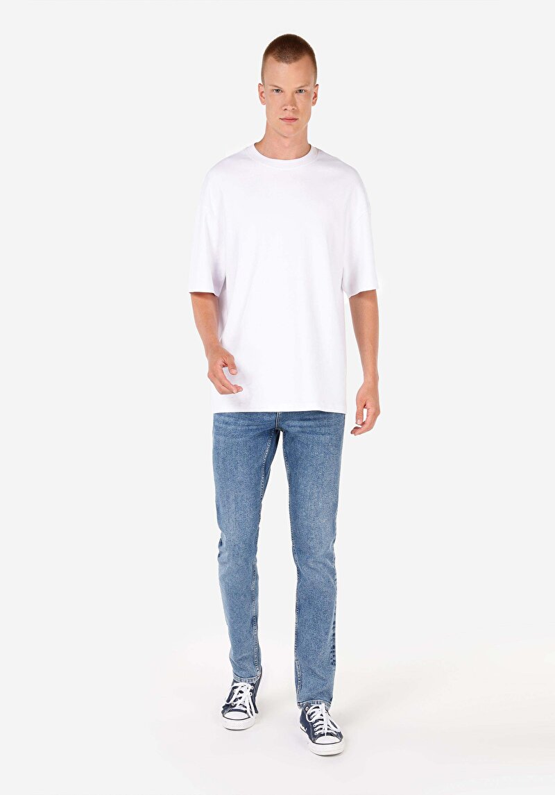 Imagine a Pantaloni De Barbati Albastru Inchis Straight Fit 044 Karl Cl1070590