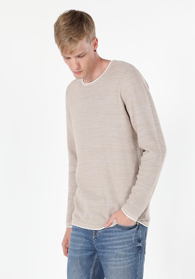 Imagine a Pulover De Barbati Bej Regular Fit Cl1056038