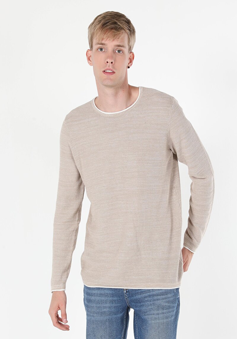 Afișați detalii pentru Pulover De Barbati Bej Regular Fit  Cl1056038