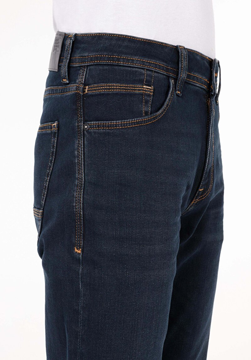 Afișați detalii pentru Pantaloni De Barbati Albastru Inchis Regular Fit 045 David Cl1070593