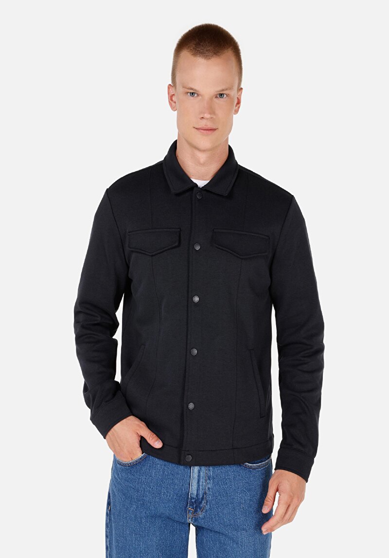 Imagine a Jacheta De Barbati Albastru Marin Slim Fit  Cl1069747